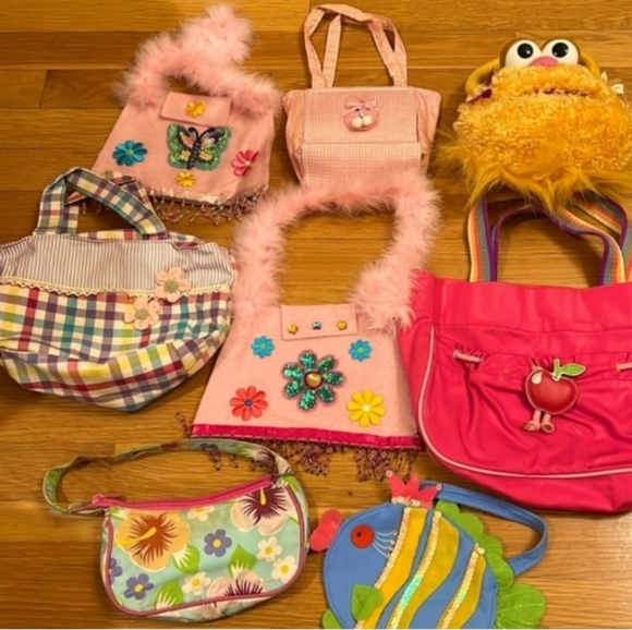 CUTE Fish Queen Bag Purse for Kids Little girls pocketbook in pink blue sequin… - Picture 6 of 8